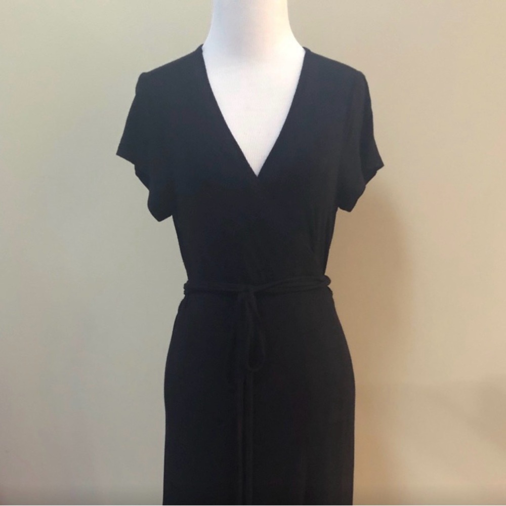 J. Crew Black Midi Dress